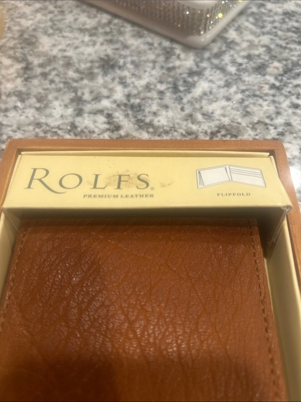 Rolfs Leather Money Clip Wallet - Tan Brown-New with box